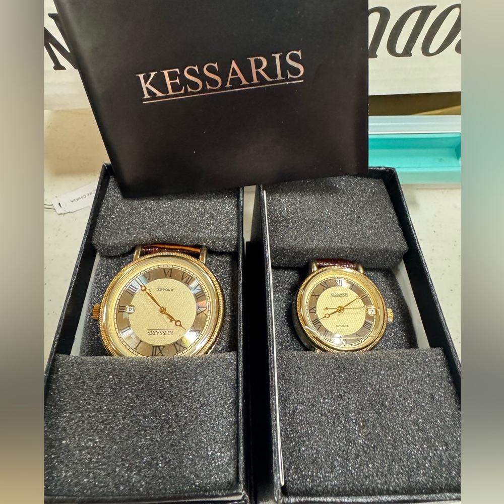 2 Kessaris Automatic Kinetic Wristwatches One for Him and One for Her